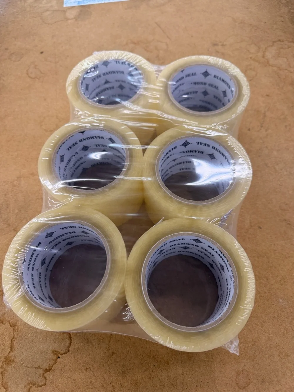 Diamond Supply Co. Clear Packing Tape Rolls 6 Pack 3inch x 100 yards